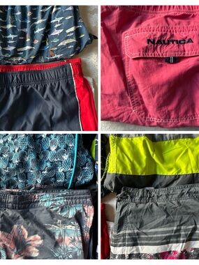 Size 48 Men’s Swim Shorts - Classic Beach Bottoms- seven total